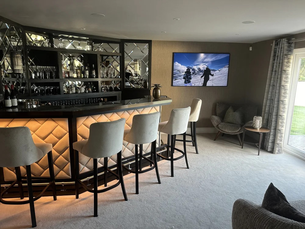 Finished private bar interior decorated by The Crown Painters